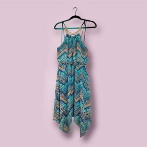 NOBO TEAL PATTERN DRESS - XL